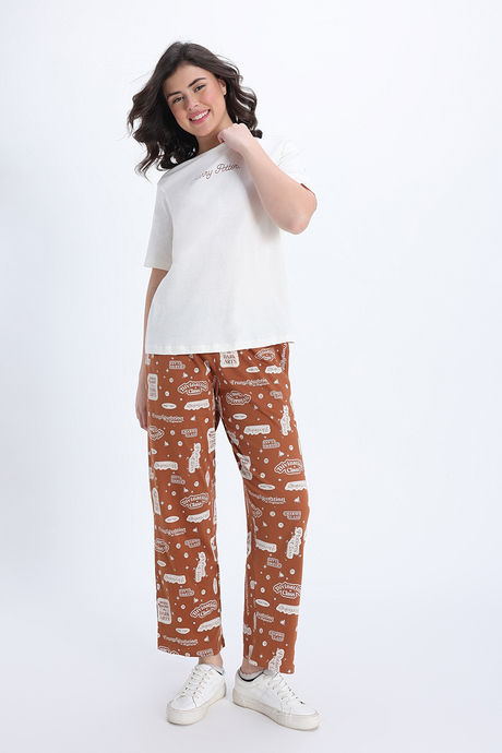 Zivame Harry Potter Knit Cotton Loungewear Set - Caremal Caf — image 2